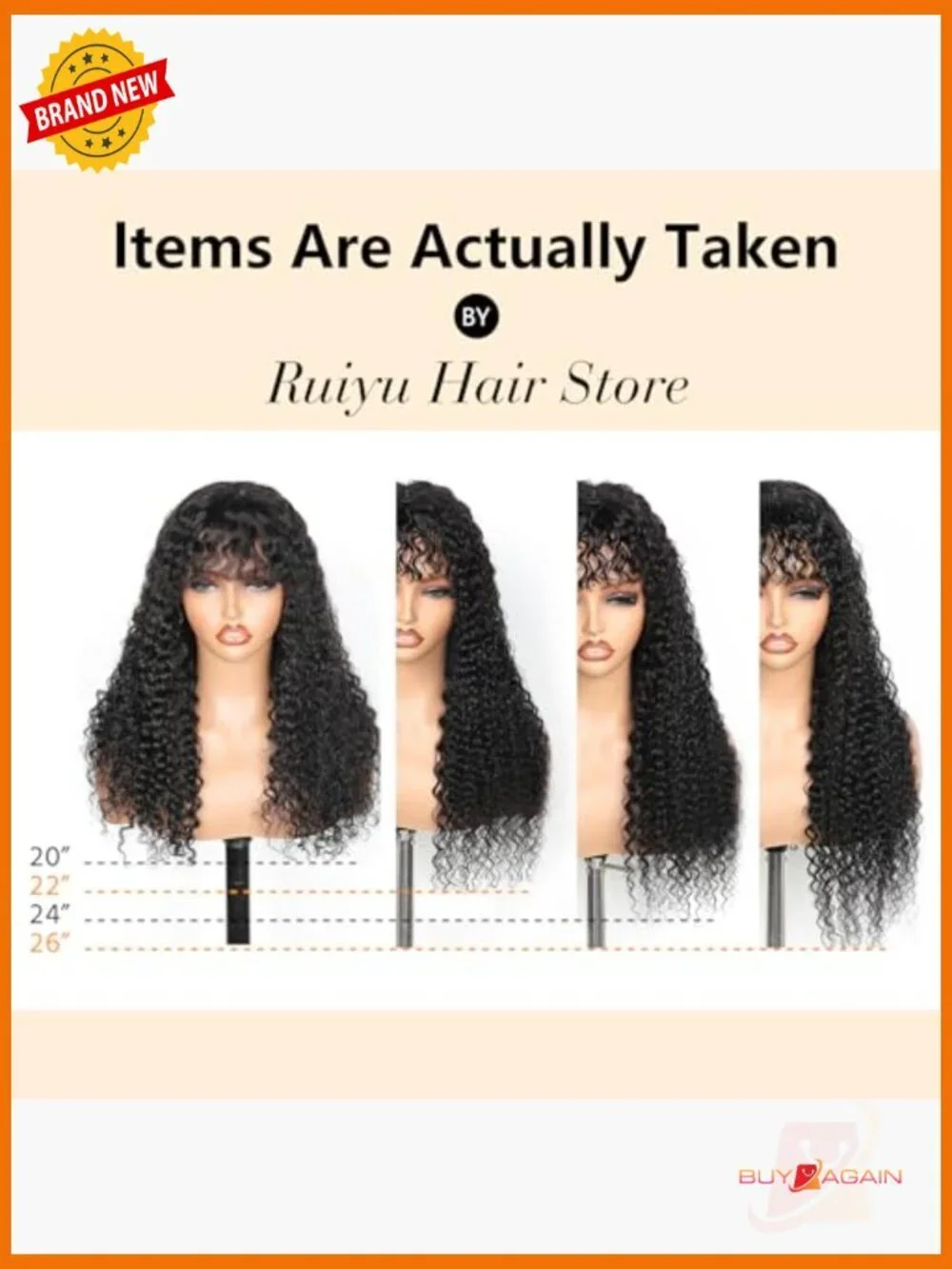 Ombre Highlight Curly Wig with Bangs HD Lace Glueless Water Wave 24 Inch